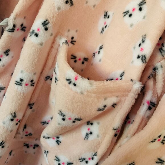 RENE ROFE Women's Plush Kitty Bathrobe NWT Size L - Picture 4 of 9
